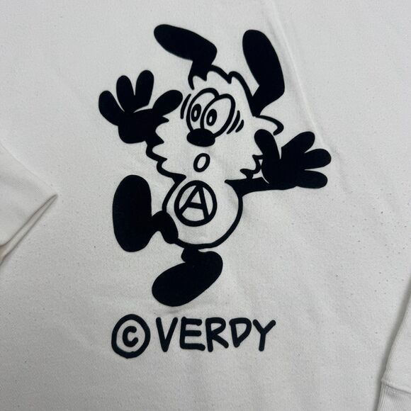 Uniqlo UT x Verdy Pullover Rise Again Hoodie Graphic Sweatshirt Mens Large White - Picture 5 of 16